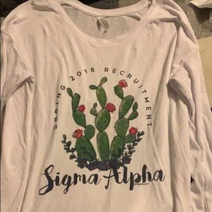 White, long sleeve with cactus’s